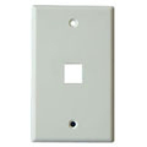 WALL PLATE 1PORT WHITE