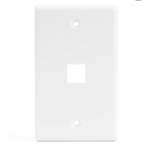 WALL PLATE 1PORT WHITE