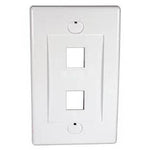 WALL PLATE 2PORT WHITE DESIGN