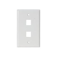 WALL PLATE 2PORT WHITE PLAIN