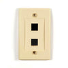 WALL PLATE 2PORT IVORY DESIGN