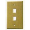 WALL PLATE 2PORT IVORY