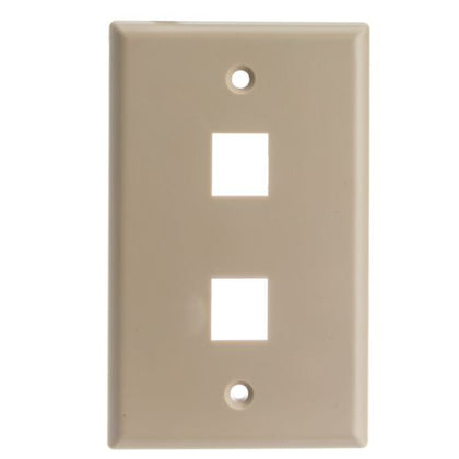 WALL PLATE 2PORT BEIGE