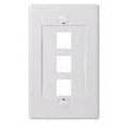 WALL PLATE 3PORT WHITE DESIGN