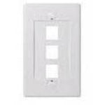 WALL PLATE 3PORT WHITE DESIGN