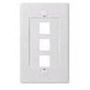 WALL PLATE 3PORT WHITE DESIGN