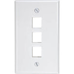 WALL PLATE 3PORT WHITE