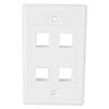 WALL PLATE 4PORT WHITE DESIGN