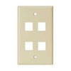 WALL PLATE 4PORT IVORY