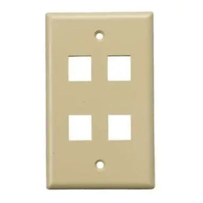 WALL PLATE 4PORT BEIGE