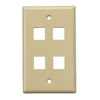 WALL PLATE 4PORT BEIGE