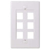 WALL PLATE 6PORT WHITE DESIGN