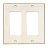 WALL PLATE DECORA ELECT 2POS WHT PLASTIC