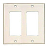 WALL PLATE DECORA ELECT 2POS WHT PLASTIC