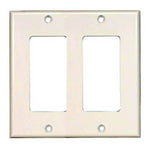 WALL PLATE DECORA ELECT 2POS WHT PLASTIC