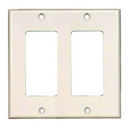 WALL PLATE DECORA ELECT 2POS WHT PLASTIC