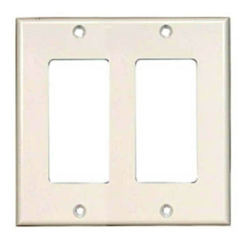 WALL PLATE DECORA ELECT 2POS WHT PLASTIC