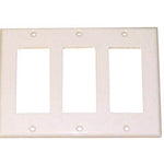 WALL PLATE DECORA ELECT 3POS WHT PLASTIC