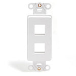 WALL PLATE DECORA INSERT 2PORT WHITE