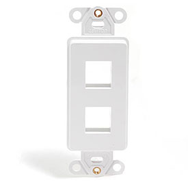 WALL PLATE DECORA INSERT 2PORT WHITE