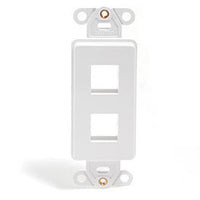 WALL PLATE DECORA INSERT 2PORT WHITE