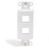 WALL PLATE DECORA INSERT 2PORT