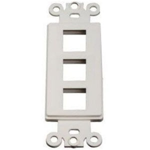 WALL PLATE DECORA INSERT 3PORT WHITE