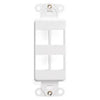 WALL PLATE DECORA INSERT 4PORT WHITE