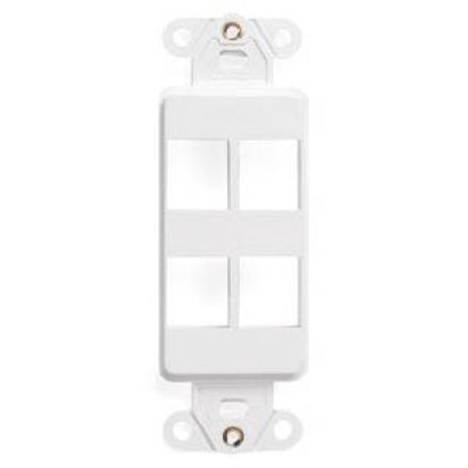 WALL PLATE DECORA INSERT 4PORT WHITE