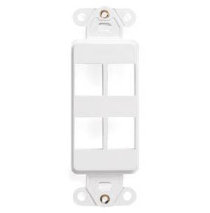 WALL PLATE DECORA INSERT 4PORT WHITE