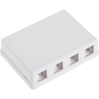 SURFACE BOX 4PORT WHITE