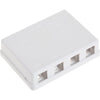 SURFACE BOX 4PORT WHITE