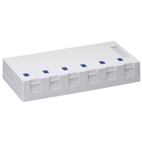 SURFACE BOX 6PORT WHITE