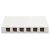 SURFACE BOX 6PORT WHITE
