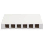 SURFACE BOX 6PORT WHITE