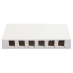 SURFACE BOX 6PORT WHITE