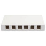 SURFACE BOX 6PORT WHITE