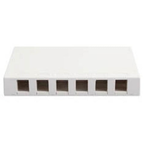 SURFACE BOX 6PORT WHITE