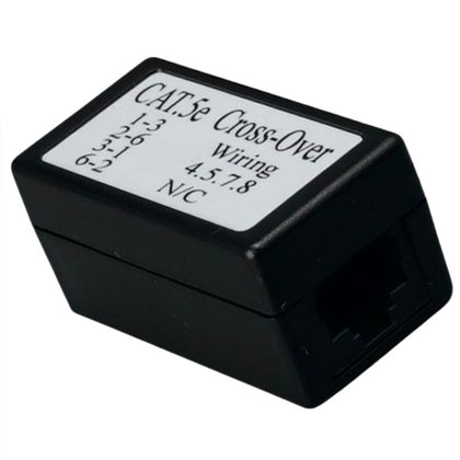 MOD COUPLER 8P8CJK CROSS-OVER CAT5E BLACK
