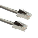 PATCH CORD CAT5E GRY 8IN SHIELD