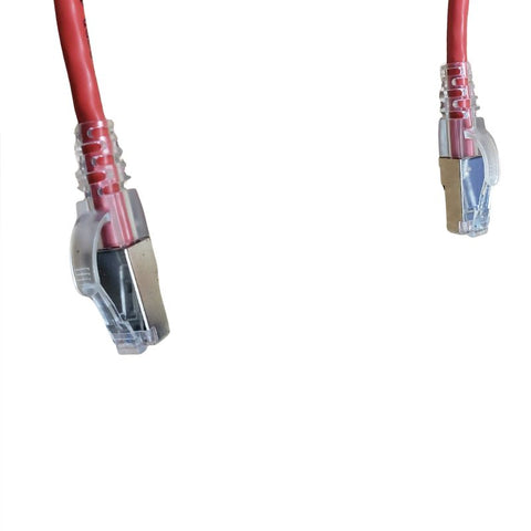PATCH CORD CAT7 RED 10FT SHIELD SNAGLESS BOOT