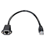 PATCH CORD EXTENSION 0.98FT BLK PANEL MOUNT
