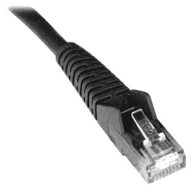PATCH CORD CAT5E BLK 25FT SNAGLESS BOOT