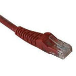 PATCH CORD CAT5E RED 7FT SNAGLESS BOOT