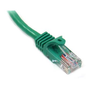 PATCH CORD CAT5E GRN 1FT SNAGLESS BOOT