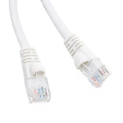 PATCH CORD CAT5E WHT 3FT SNAGLESS BOOT