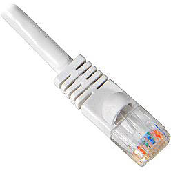 PATCH CORD CAT5E WHT 50FT SNAGELESS BOTT