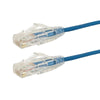 PATCH CORD CAT6A SLIM BLU 1FT ULTRA THIN CMR RISER 10GB UTP