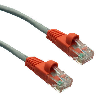 PATCH CORD CROSS CAT5E GRY 50FT SNAGLESS BOOT