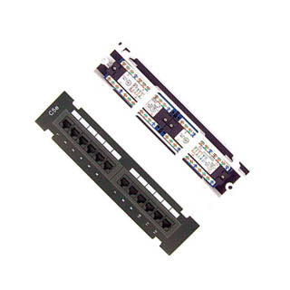 PATCH PANEL 12PORT CAT5E BLK 10INCH WITH BRACKET